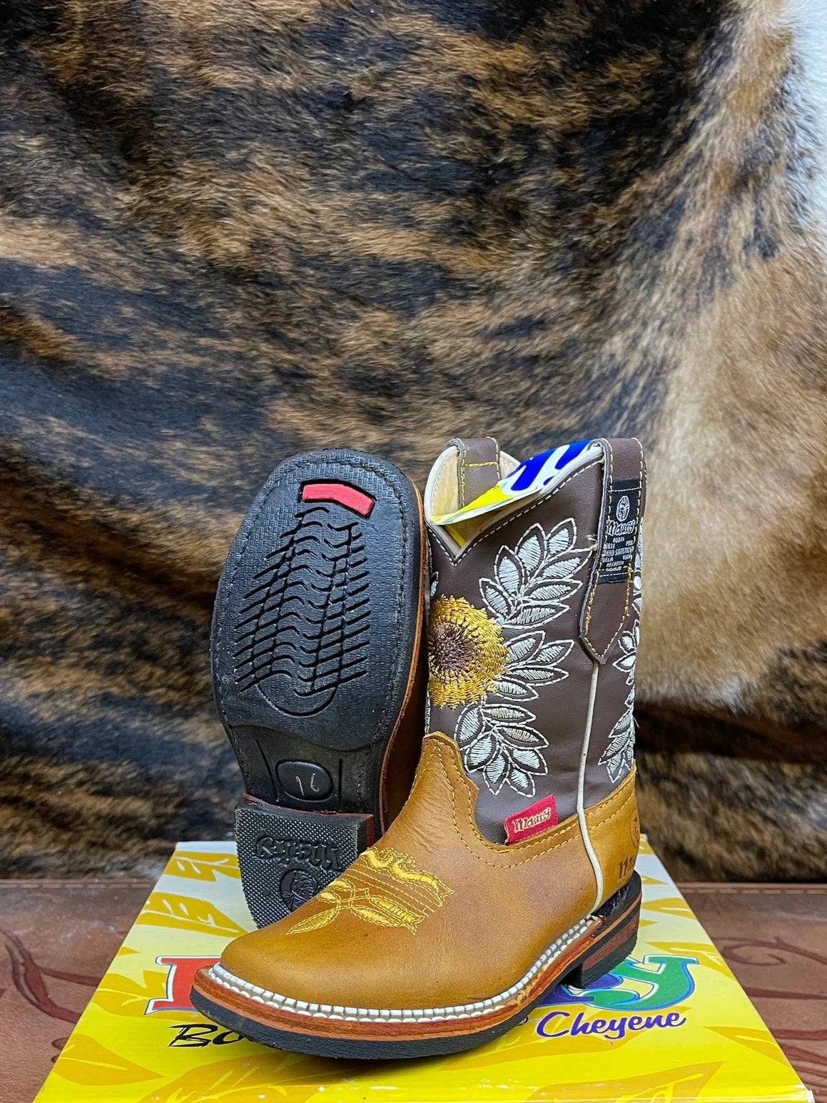 Dalton Kid's Honey Sunflower Boots - Square Toe