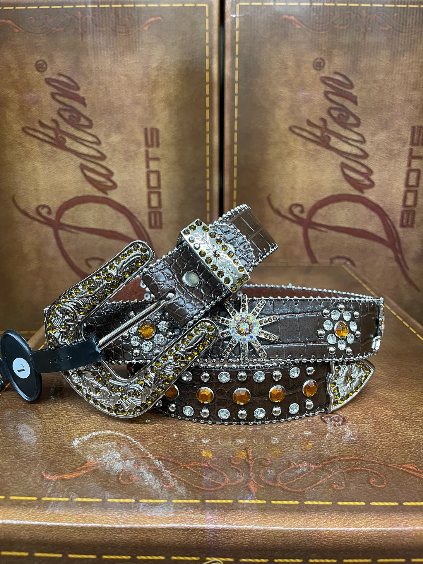 Clear Honey Rhinestone Belt