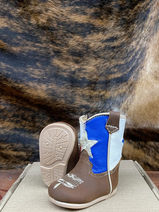 Dalton Newborn Texas Flag Boots