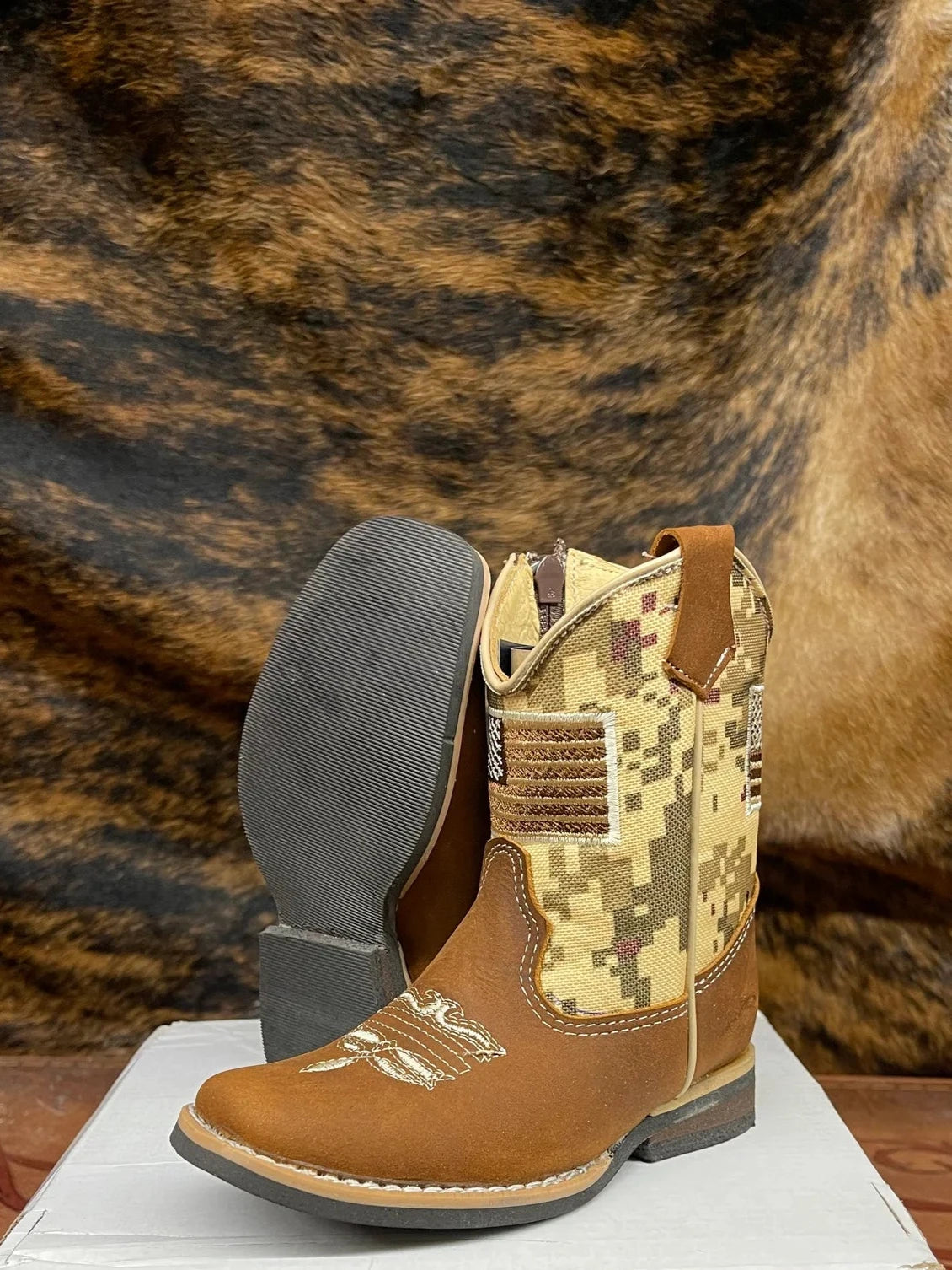 Dalton Toddler's Rodeo Camouflage Boots - Square Toe