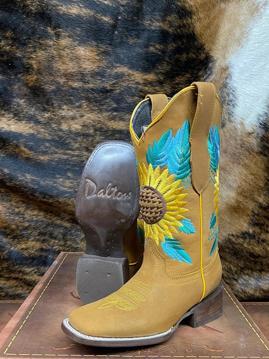 Dalton Women's Sunflower Boots - Square Toe