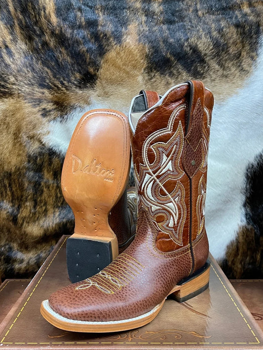 Dalton Men's Cognac Texas Boots - Square Toe